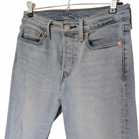 Levi's Wedgie Fit Ankle Jeans Light Wash Cotton Denim Button Fly Women's size 27 - Picture 6 of 16
